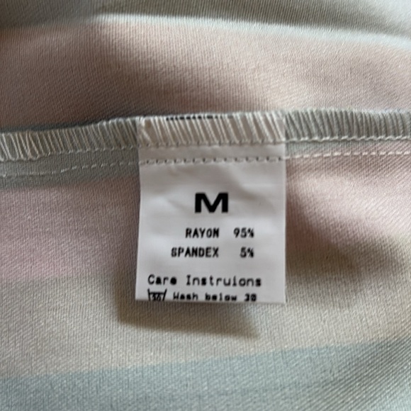 NWOT Colorful Striped Short Sleeve Dress - Picture 3 of 3